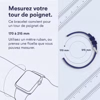 imoshion Bracelet sport en silicone  - Connexion universelle 22 mm - Rouge
