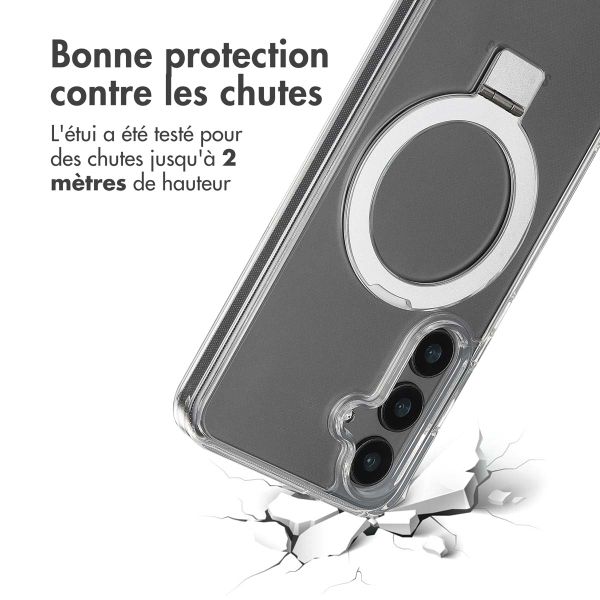 Accezz Coque Ring Stand avec MagSafe Samsung Galaxy S24 - Transparent