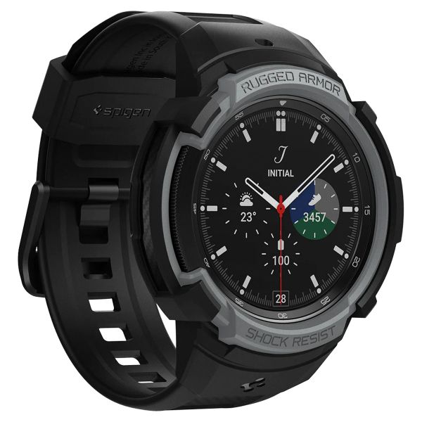 Spigen Rugged Armor™ Pro Case  Samsung Galaxy Watch 4 - 46 mm - Charcoal Gray