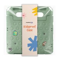 imoshion Coque kidsproof avec poupées amovibles Apple iPad 9 (2021) 10.2 pouces / iPad 8 (2020) 10.2 pouces / iPad 7 (2019) 10.2 pouces - Olive Green