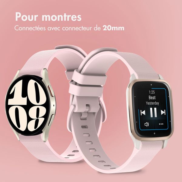 imoshion Bracelet sport en silicone avec boucle Samsung Galaxy Watch 7 40/44 mm - Rose