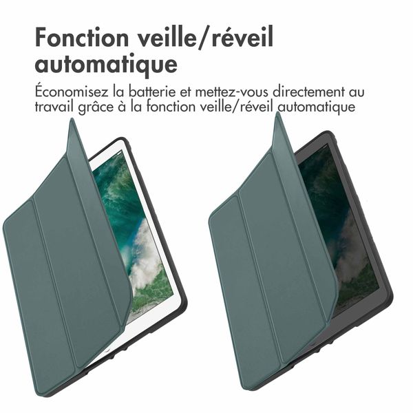 imoshion Coque tablette Trifold Apple iPad 6 (2018) 9.7 pouces / iPad 5 (2017) 9.7 pouces / Air 2 (2014)/Air 1 (2013) - Vert foncé