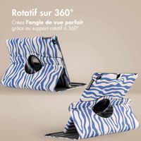 imoshion Coque tablette Design rotatif à 360° iPad 6 (2018) / iPad 5 (2017) / Air 2 (2014) / Air 1 (2013)- White Blue Stripes