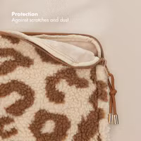 Selencia Pochette ordinateur Teddy 13-14 pouces - Vanilla Leopard
