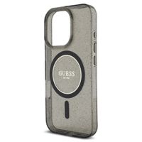 Guess MagSafe IML Glitter Case avec beads strap Apple iPhone 16 Pro Max - Noir