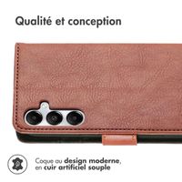 imoshion Étui de téléphone portefeuille Luxe Samsung Galaxy A35 - Brun