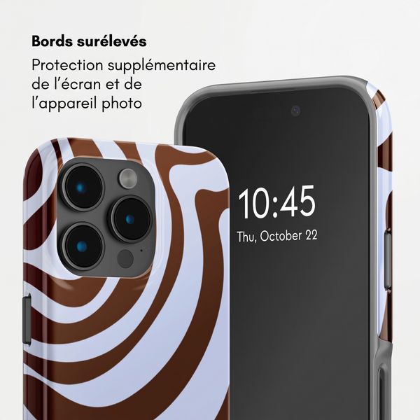 Selencia Coque arrière Vivid Apple iPhone 15 Pro - Dream Swirl Chocolate