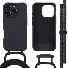 imoshion Coque arrière Color avec cordon amovible et MagSafe Apple iPhone 16 Pro Max - Noir