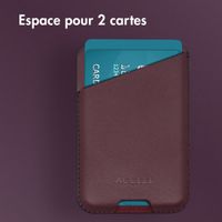 Accezz Porte-cartes en cuir - Compatible avec MagSafe et Qi2 - Heath Purple