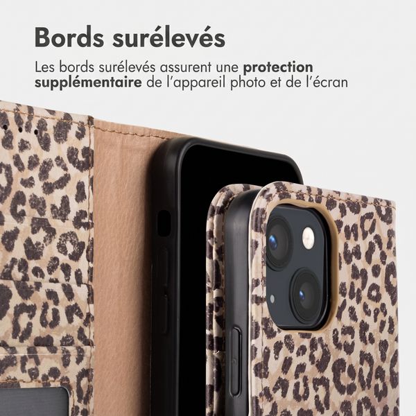 imoshion Étui de télephone portefeuille Design Apple iPhone 13 - Leopard Mood