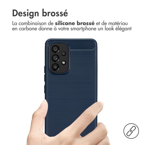 imoshion Coque Brushed Samsung Galaxy A53 - Bleu foncé