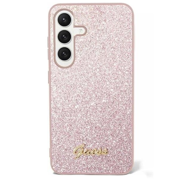 Guess Coque Glitter Flakes Samsung Galaxy S24 - Rose