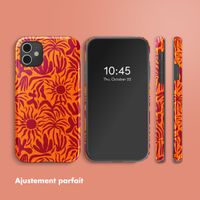 Selencia Coque arrière Vivid Tough iPhone 11 - Tropical Vibes Apricot