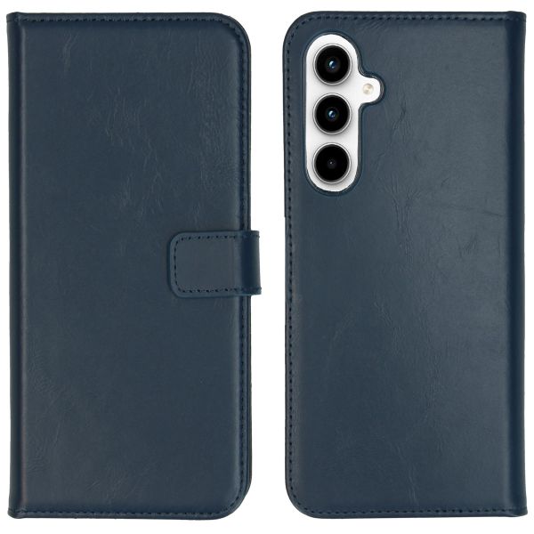 Selencia Étui de téléphone portefeuille en cuir véritable Samsung Galaxy A35 - Bleu