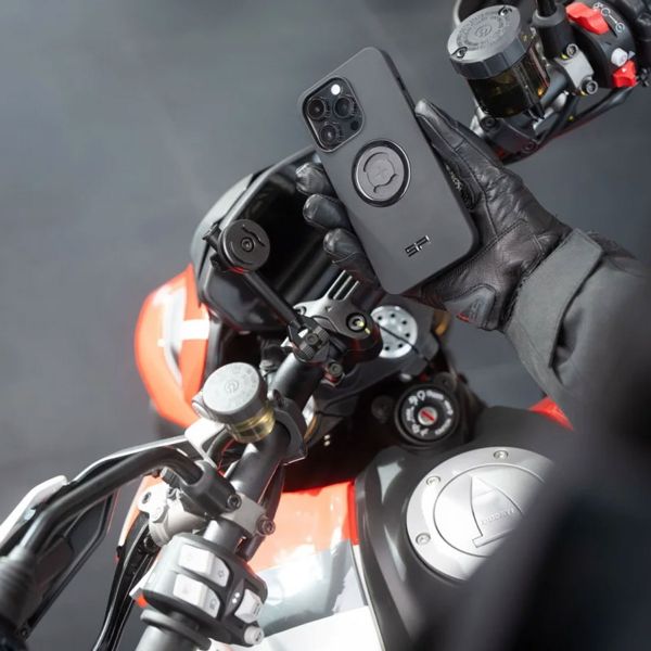 SP Connect Moto Mount 3D - Support de téléphone pour moto (vélo) - Universel - Compatible avec les coques SPC+ - Noir