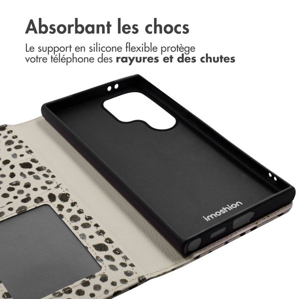 imoshion Étui de téléphone portefeuille Design Samsung Galaxy S24 Ultra - Black And White Dots