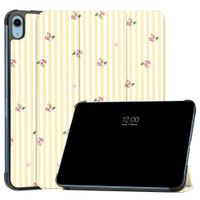 imoshion Coque tablette Design Trifold Apple iPad 11 (2025) 11 pouces A16 / iPad 10 (2022) 10.9 pouces - Garden Stripes