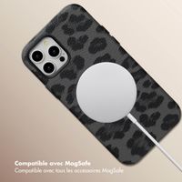 Selencia Coque Sabi imprimé panthère avec MagSafe Apple iPhone 12 (Pro) - Midnight Black