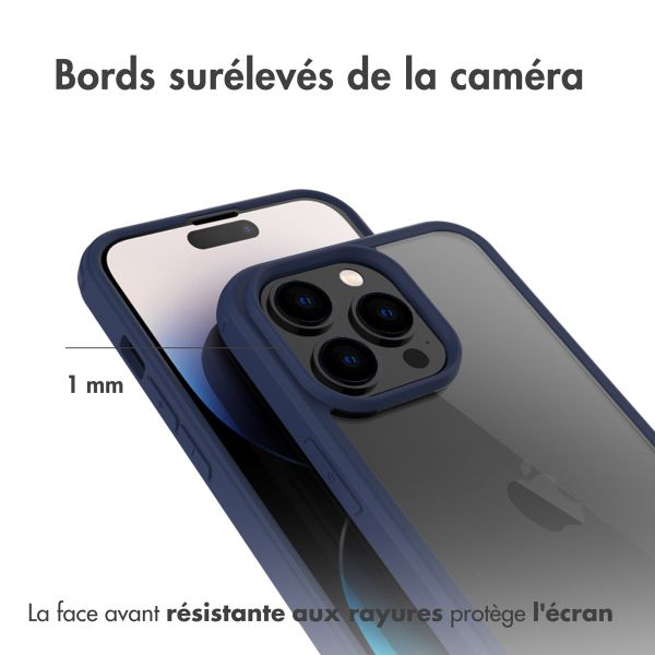 Accezz Coque de protection intégrale à 360° iPhone 14 Pro Max- Bleu