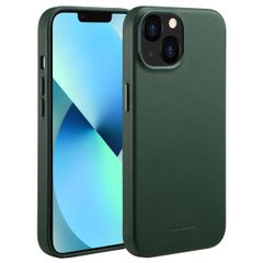 Accezz Coque arrière en cuir avec MagSafe Apple iPhone 13 - Cedar Green