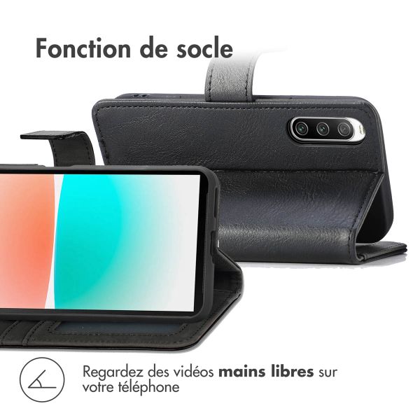 imoshion Étui de téléphone portefeuille Luxe Sony Xperia 10 IV - Noir