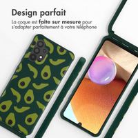 imoshion Coque design en silicone avec cordon Samsung Galaxy A32 (4G) - Avocado Green