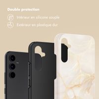 Selencia Coque arrière Vivid Samsung Galaxy A34 (5G) - Golden Beige Marble