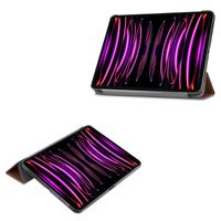 imoshion Coque tablette Trifold iPad Pro 12.9 (2022) / Pro 12.9 (2021) - Brun