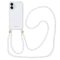 imoshion Coque avec dragonne + bracelet Apple iPhone 16 - Perles Cœurs