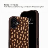 Selencia Nova coque arrière en cuir véritable avec porte-cartes Apple iPhone 16 - Fawn Chic