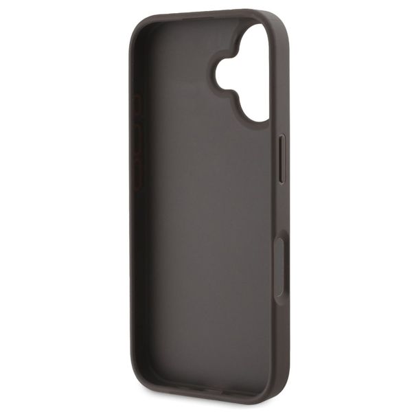 Guess Coque arrière Bottom Stripe 4G iPhone 16 - Brun