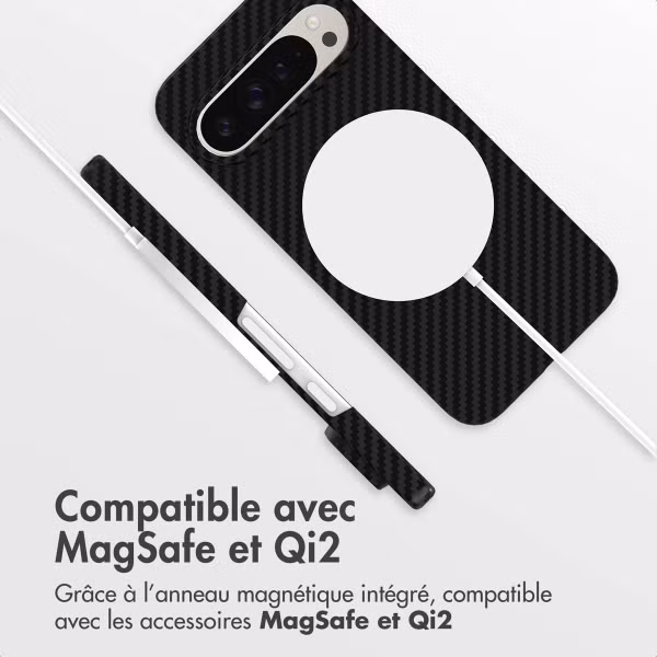 Accezz Coque Kevlar MagSafe Google Pixel 9 / 9 Pro - Noir