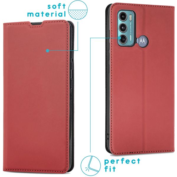 imoshion Étui de téléphone Slim Folio Motorola Moto G60 - Rouge