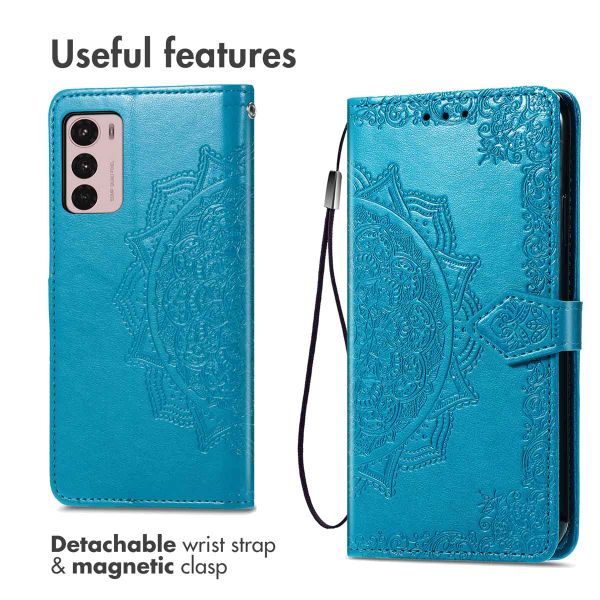 imoshion Etui de téléphone portefeuille Mandala Motorola Moto G42 - Turquoise