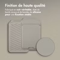 Accezz Portefeuille en cuir avec support - Compatible avec MagSafe et Qi2 - Light Grey