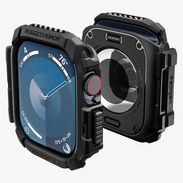 Spigen Coque Rugged Armor™ Apple Watch Series 10 - 42 mm - Matte Black