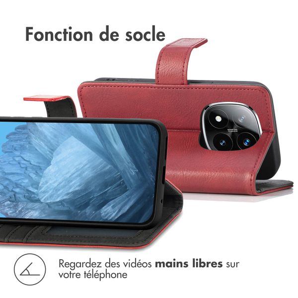imoshion Étui de télephone portefeuille Xiaomi Redmi Note 14 Pro (4G) - Rouge