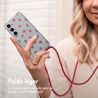imoshion Coque Design avec cordon Samsung Galaxy S24 - Dusty Rose Connected Hearts