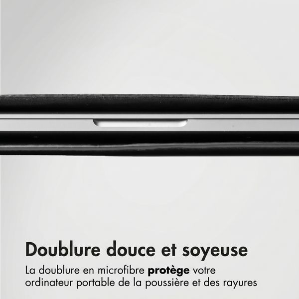 Accezz Leather Pochette ordinateur Apple MacBook 13 pouces - Noir
