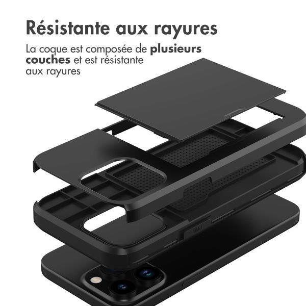imoshion Coque arrière avec porte-cartes Apple iPhone 15 Pro Max - Noir
