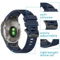 imoshion Bracelet QuickFit® Sport en silicone - Connexion Garmin Watch 22 mm - Bleu foncé