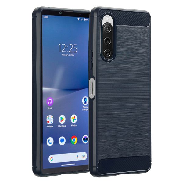 imoshion Coque Brushed Sony Xperia 10 V - Bleu foncé