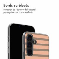 imoshion Coque Design Samsung Galaxy S24 - Striped Peach Reverse