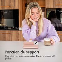 Accezz Étui de télephone Wallet Apple iPhone 14 Pro Max - Rose Doré