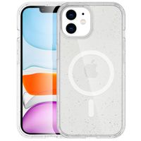 imoshion Coque Pailletée avec MagSafe Apple iPhone 12 (Pro) - Paillettes Transparent