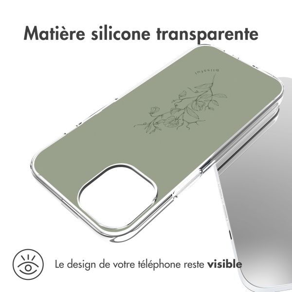 imoshion Coque Design iPhone 14 - Floral Green