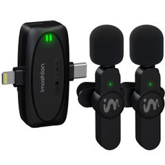 imoshion Pack Duo Microphone pour téléphone - Micro cravate - Sans fil - Bluetooth / Lightning / USB-C