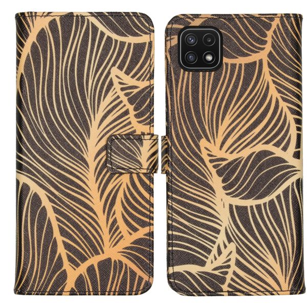 imoshion Coque silicone design Galaxy A22 (5G) - Golden Leaves