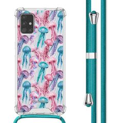 imoshion Coque Design avec cordon Samsung Galaxy A51 - Jellyfish Watercolor