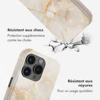 Selencia Coque arrière Vivid avec MagSafe Apple iPhone 15 Pro - Golden Beige Marble
